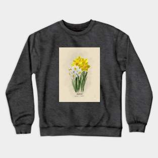 March Flower Birth Month Illustration Crewneck Sweatshirt